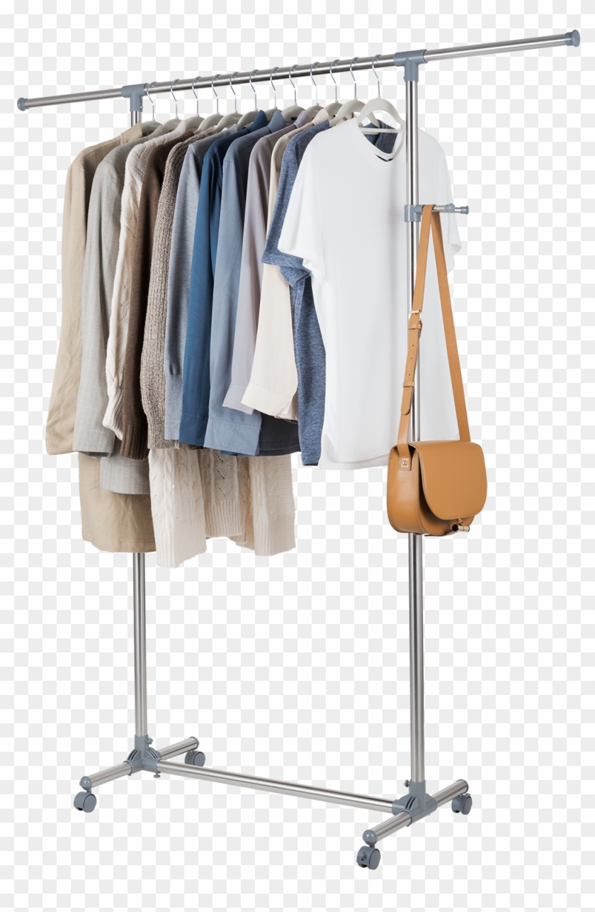 Allieroo Stainless Steel Adjustable Rolling Garment - Closet Clipart