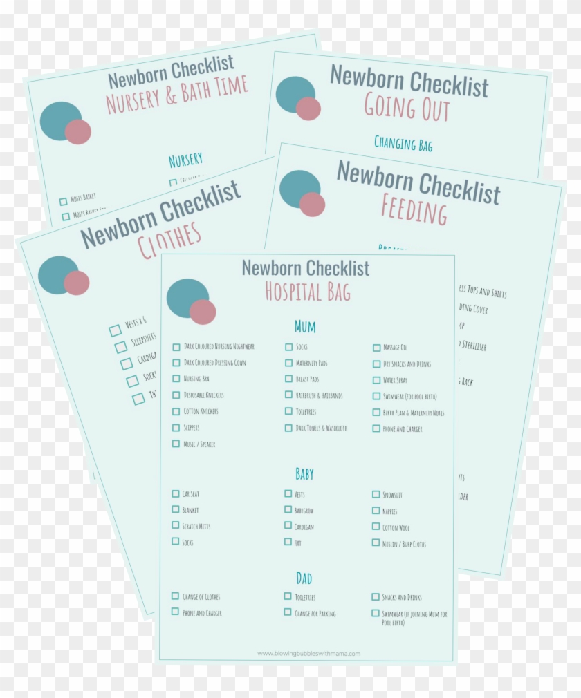 Newborn Checklist Archives Blowing Bubbles With Mama - Job App Profile Clipart