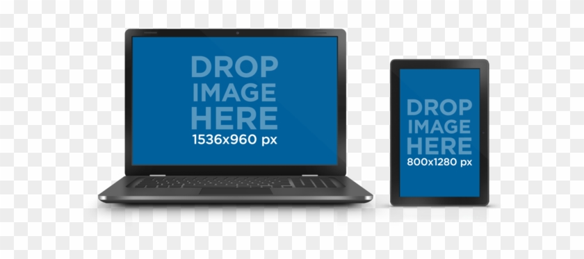 Laptop Tablet Mock Up Clipart #3575937