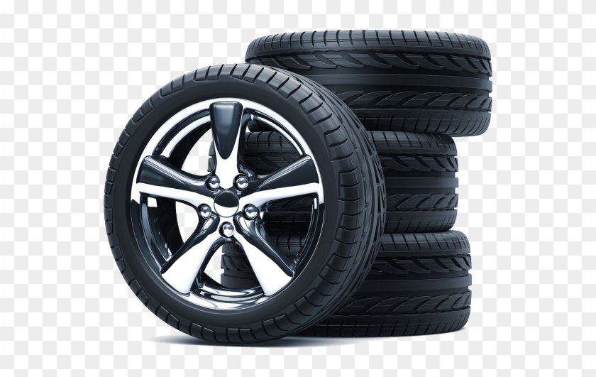 A Tyre Stack With Quality Alloy Wheels - Car Tyre Clipart
