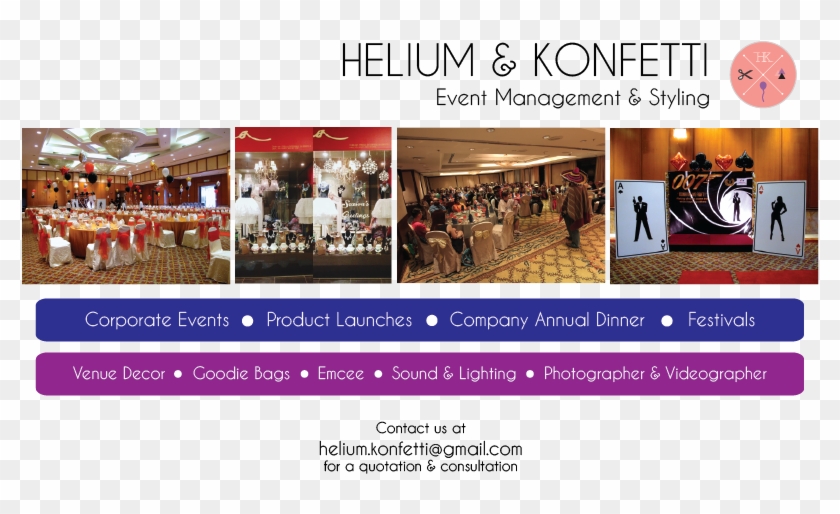 Helium & Konfetti Is The Right Place To Come To And - Event Clipart #3576262