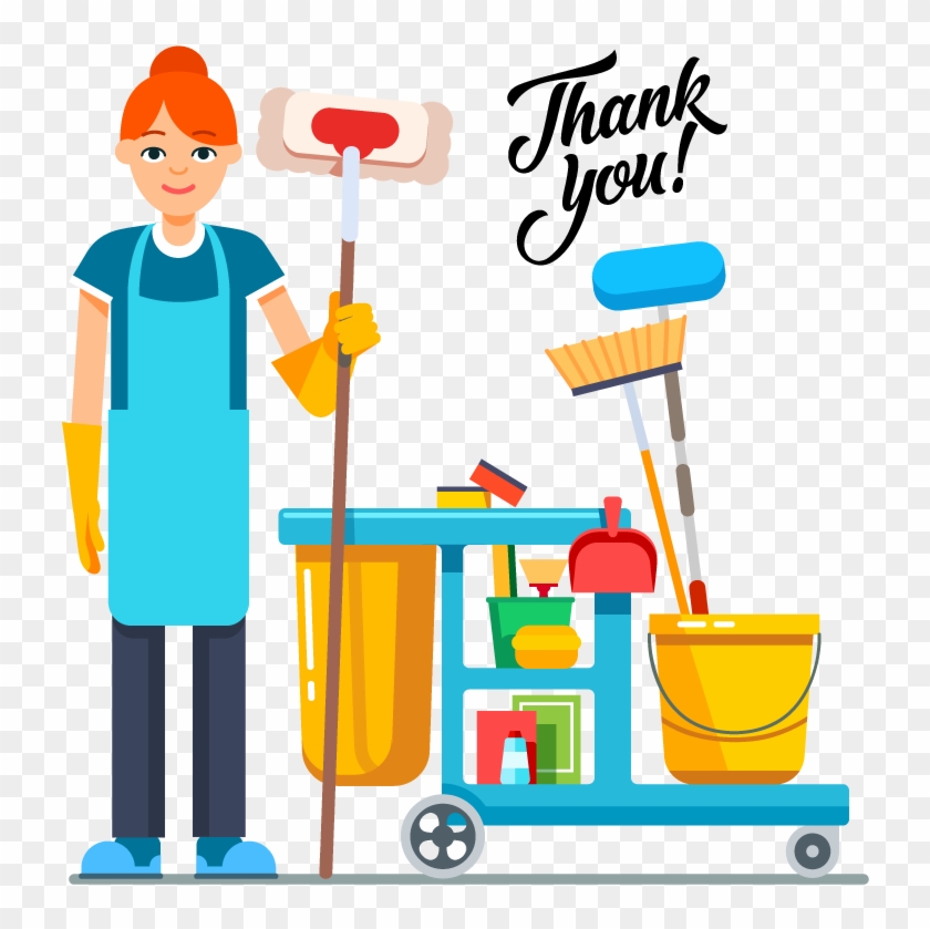 Thank You Yours Bond Cleaning Png Thank You Cleaners - Janitor And Janitress Clipart Transparent Png #3577164