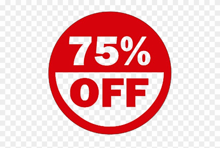 75 Off Transparent File - 50 Percent Off Sticker Clipart