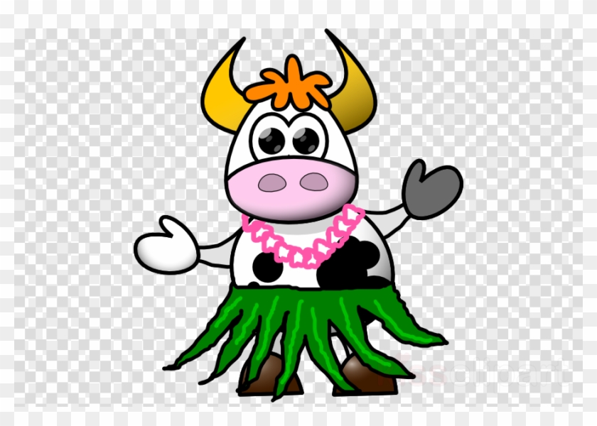 Cow In Skirt Clipart Cattle Grass Skirt Clip Art - Fortnite Logo For Youtube - Png Download