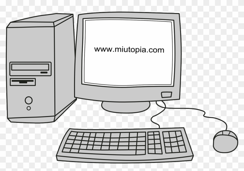 Computer Desktop Crt Monitor Png Image - Old Computer Blank Screen Clipart #3578349