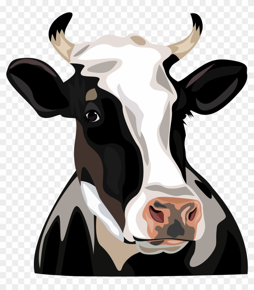 Clip Freeuse Library Holstein Friesian Cattle Clip - Cow Vector - Png Download
