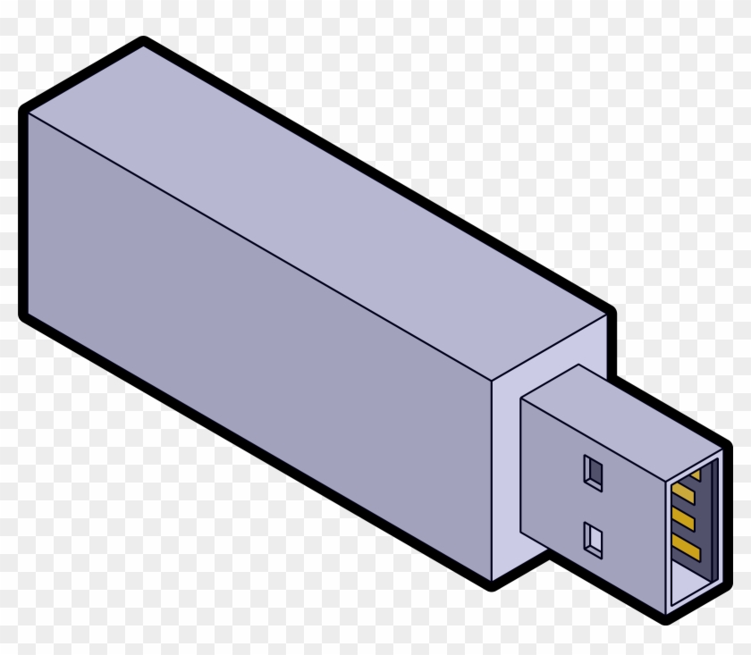 This Free Icons Png Design Of Isometric Usb Stick - Isometric Drawing Of Monitor Clipart #3578640
