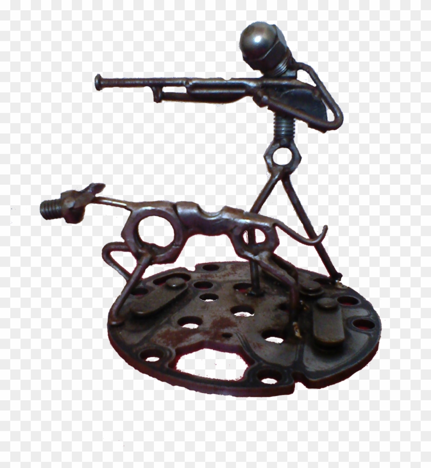 Arte Com Sucatas De Parafusos E Pregos Nome O Caçador - Artesanato Feito Com Parafuso Clipart