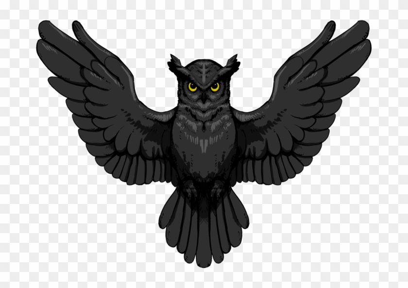 Vector Black And White Library Dark Owl By Joe - Owl Black Png Clipart #3578740