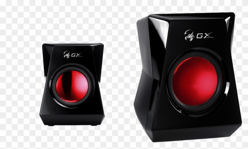 Two Curvaceous Satellite Speakers Deliver Strong Middle - Computer Speaker Clipart #3579308