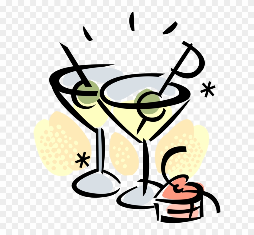 Vector Illustration Of Alcohol Beverage Martini Cocktails - Mixgetränke Clipart - Png Download #3579492
