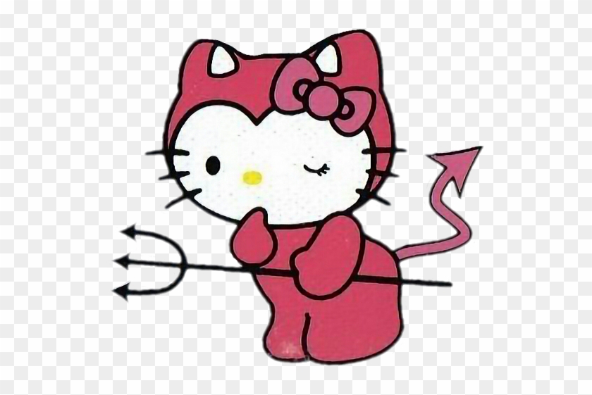 #cute #sanrio #hello #kitty #devil #demon #dressup - Hello Kitty Satanic Clipart
