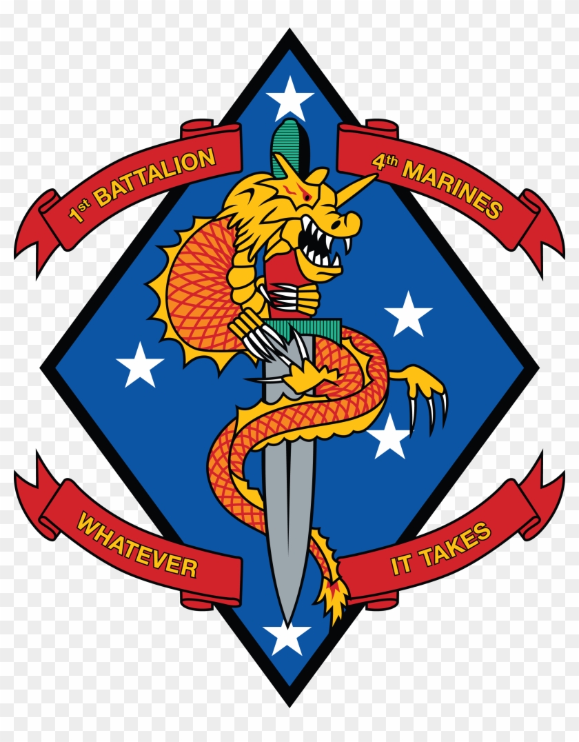1st Battalion 4th Marine Regiment Of United States - 1st Battalion 4th Marines Clipart #3579774