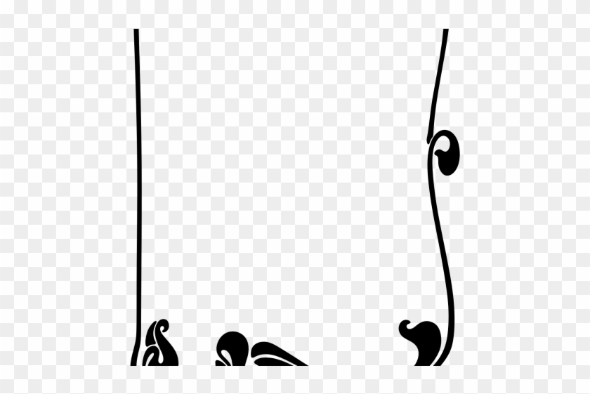 Decorative Border Clipart Art Nouveau - Art Nouveau Border Clipart - Png Download