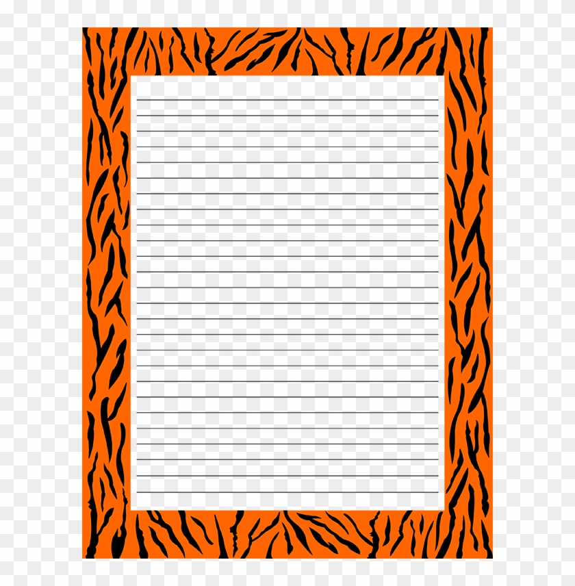 Tiger Print Stationery - Colorfulness Clipart #3581471