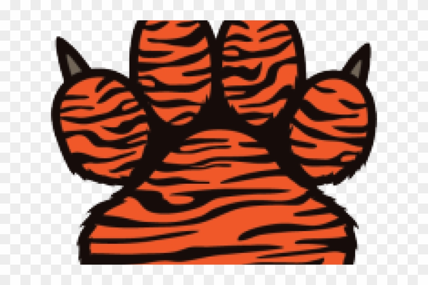Drawing Of A Tiger Paw Clipart #3581793