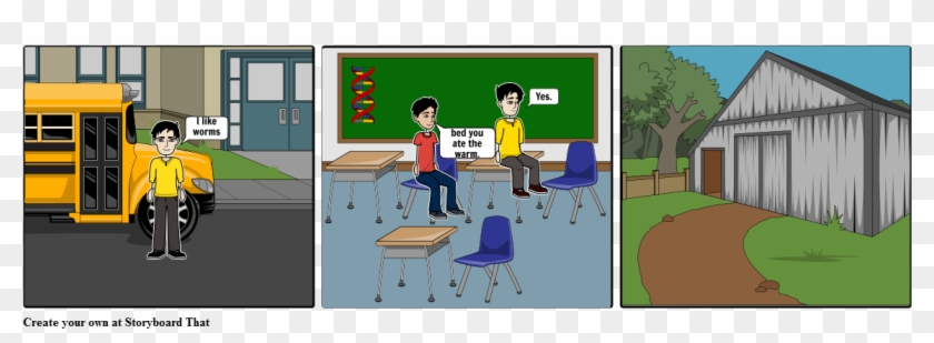 How To Eat A Fried Warm - Storyboard Clipart #3581915