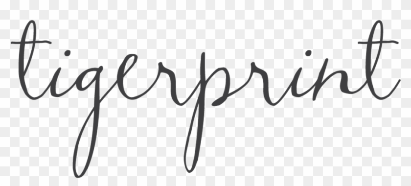 Tiger Print Logo - Calligraphy Clipart #3582416