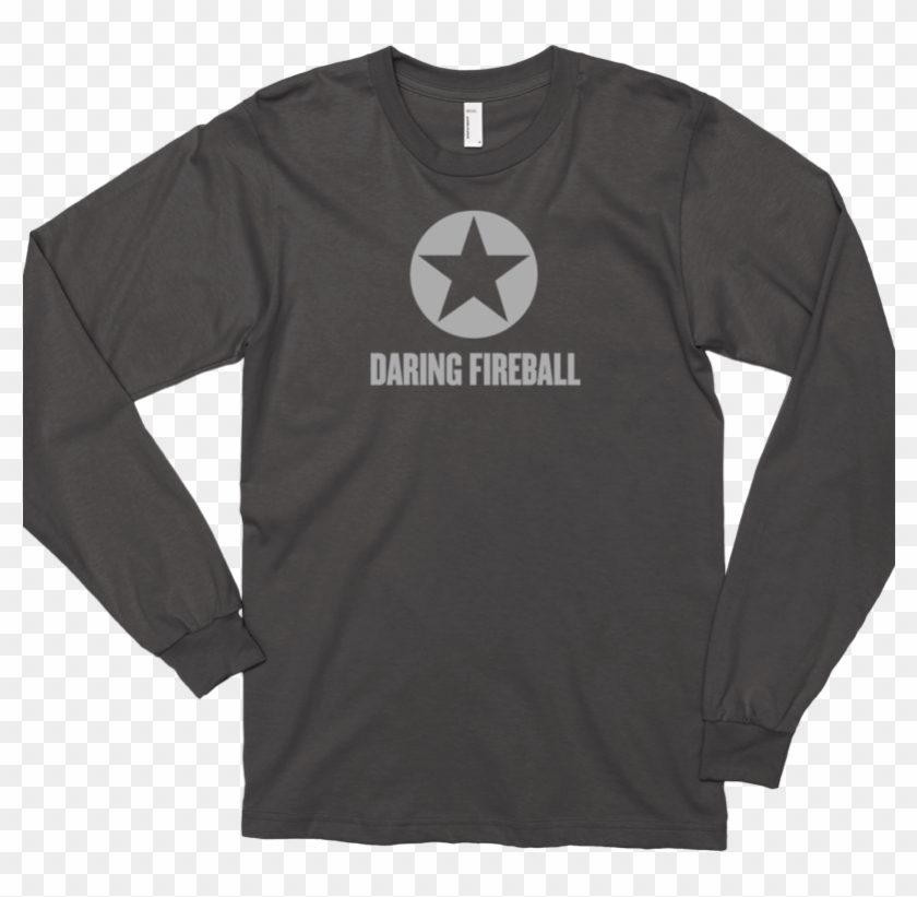 Thumbnail Of An Asphalt Gray Long Sleeve Daring Fireball - Long-sleeved T-shirt Clipart #3582454