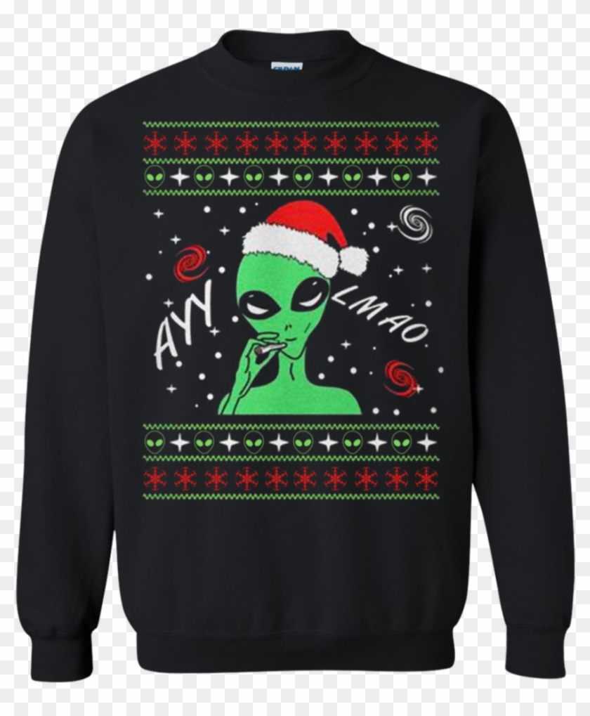 Christmas Ayy Lmao Alien Sweatshirt - You Done Messed Up Aaron Sweater Clipart