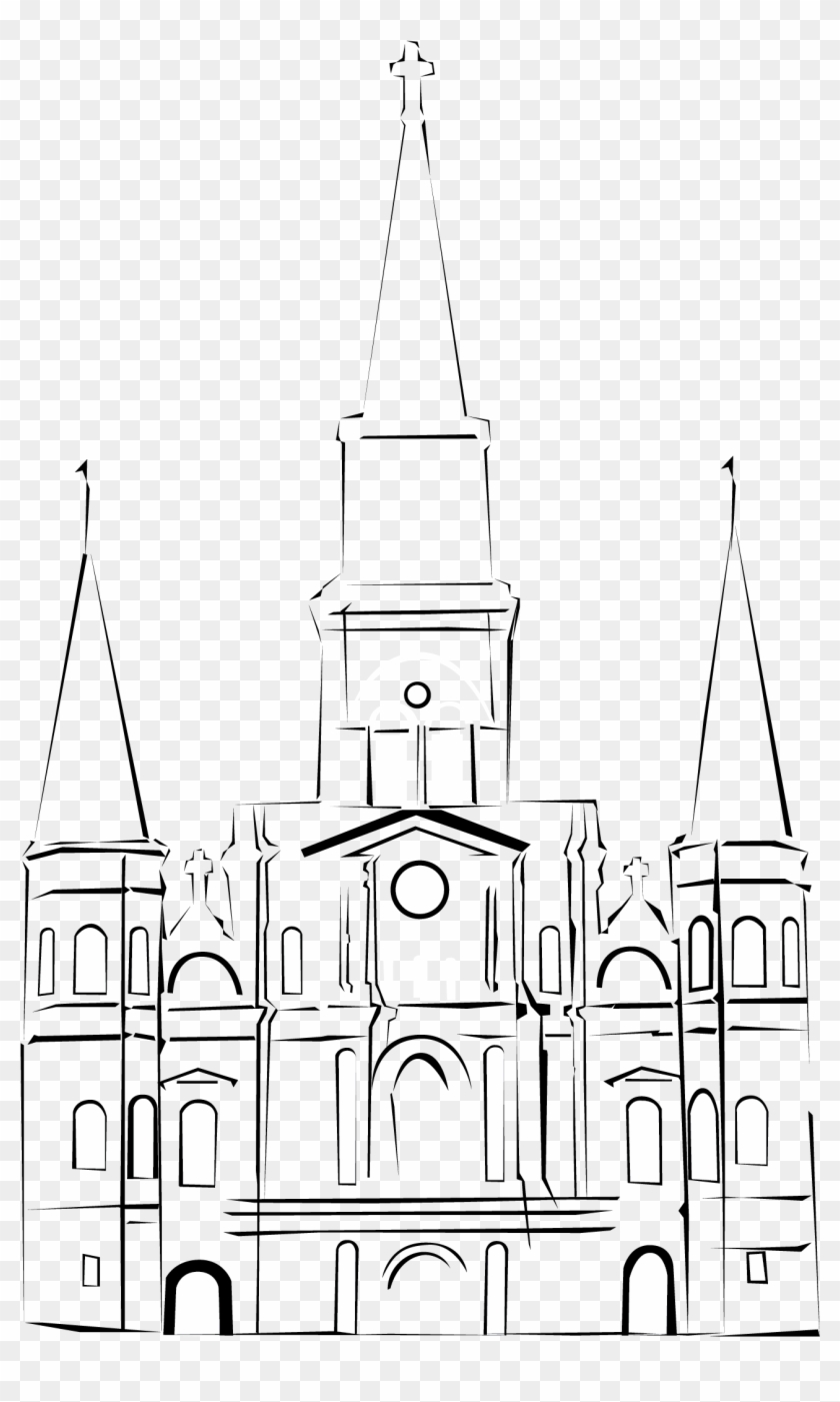Louis Cathedral Vector Clip Art - Medieval Architecture - Png Download #3583455