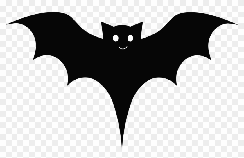 Bat Black Cute Cartoon Wings - Black Cartoon Bat Clipart