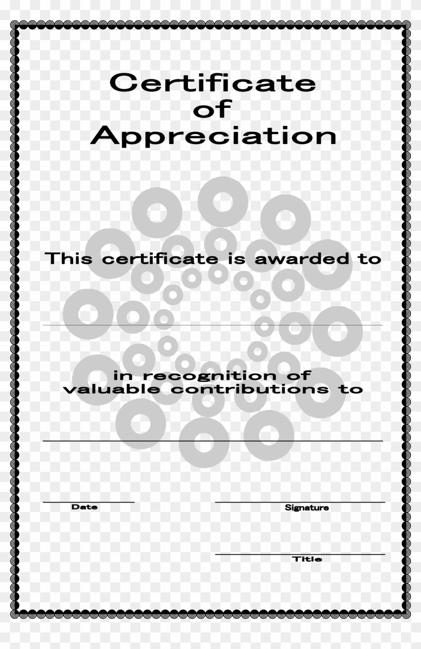 Certificate Of Appreciation Template - Appreciation Certificate Templates Clipart #3585952