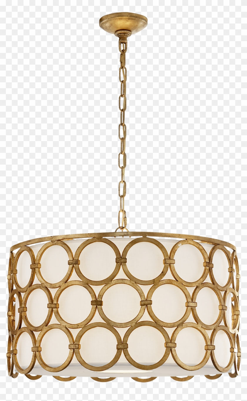 Alexandra Medium Hanging Shade In Gilded Iron With - Visual Comfort Clipart #3586416