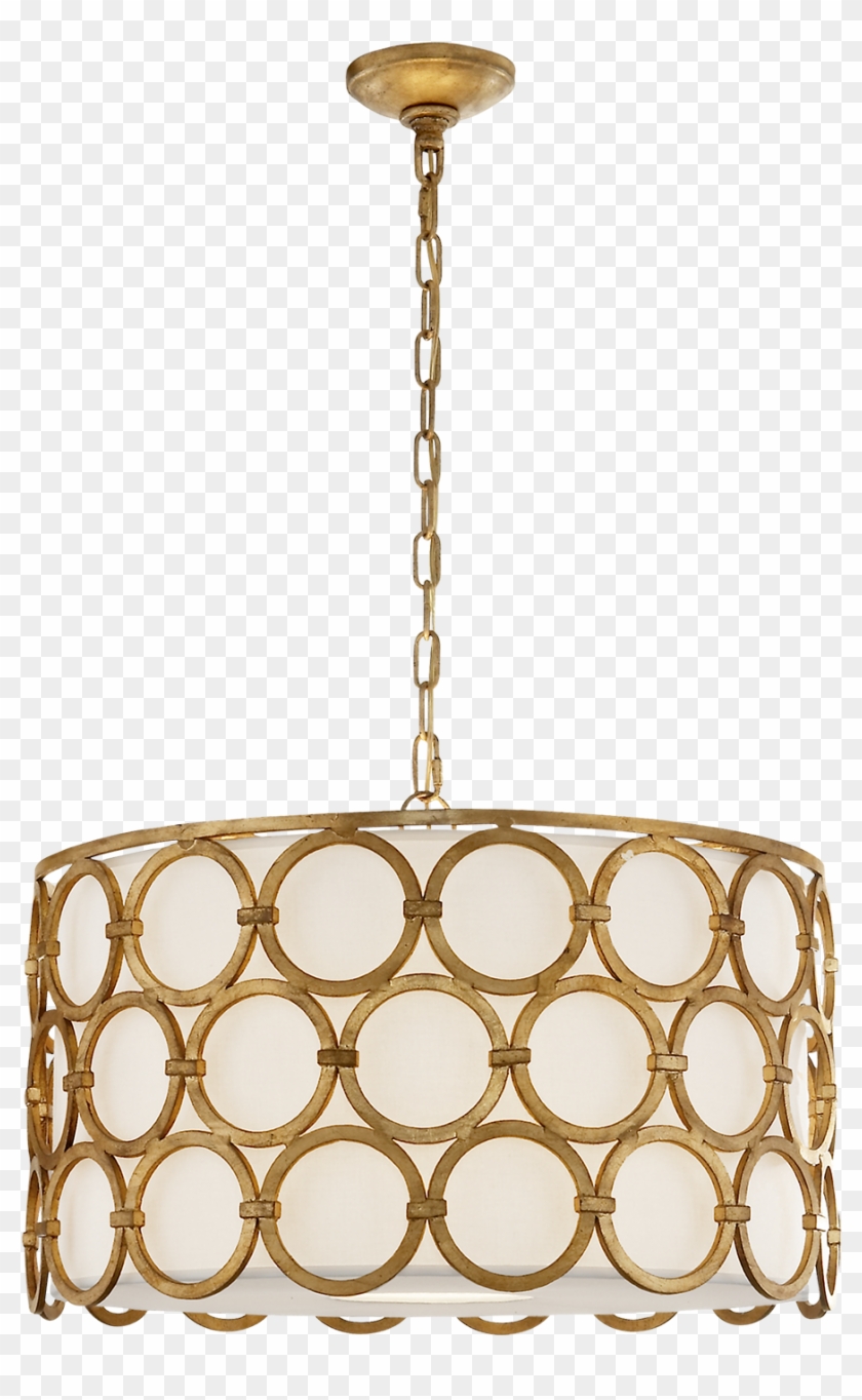 Alexandra Medium Hanging Shade In Gilded Iron With - Visual Comfort Clipart