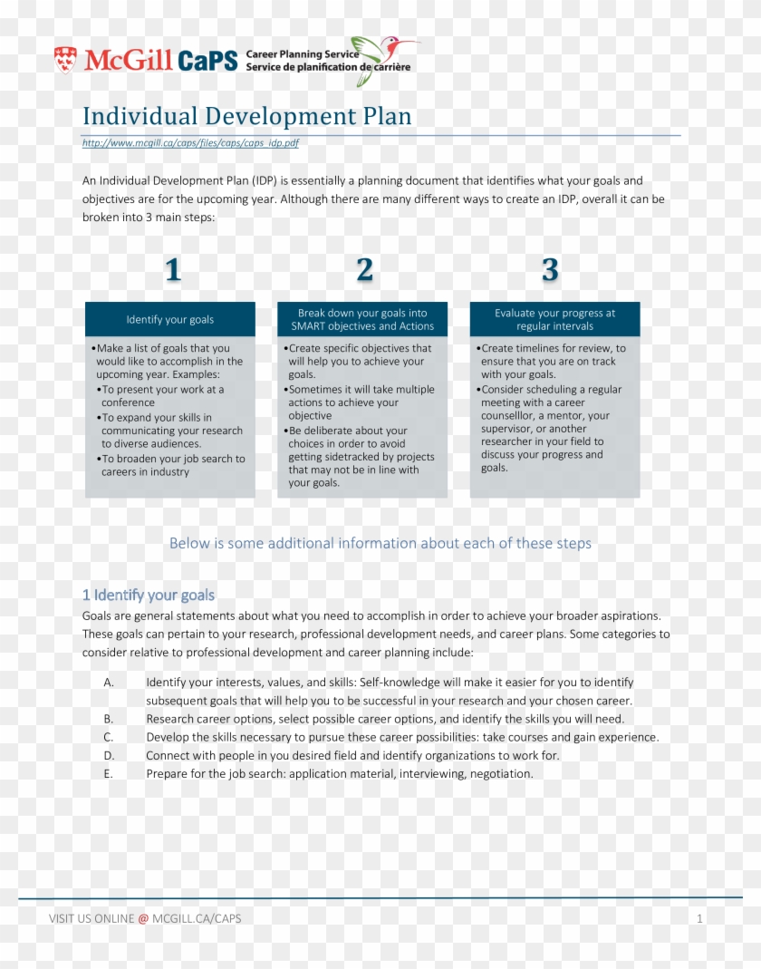 Free Individual Development Plan Business Plan Templates