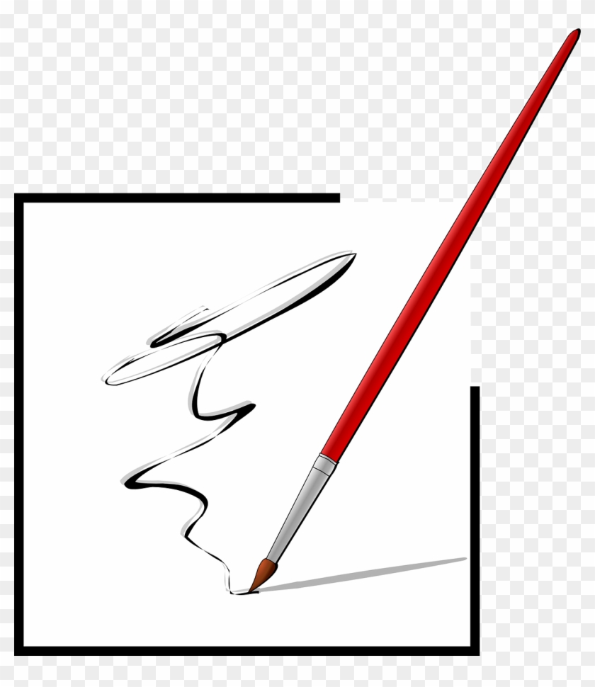Paint Brush Paint-brush Brush Png Image - Drawing Clipart #3586637