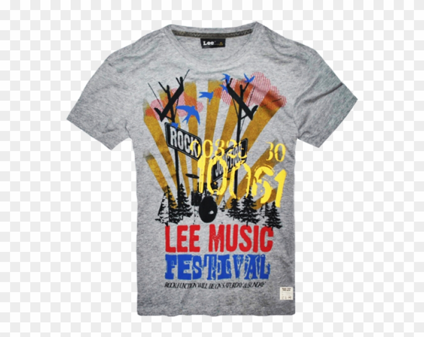 ~lee Music Graphic Printed Mel Grey Tshirt - Active Shirt Clipart