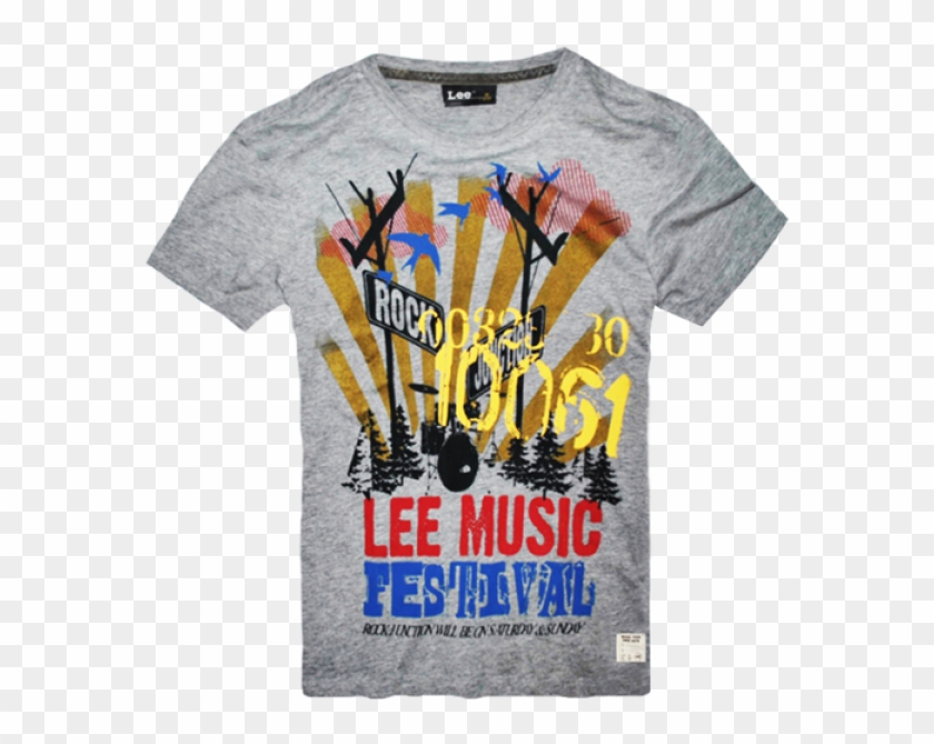 ~lee Music Graphic Printed Mel Grey Tshirt - Active Shirt Clipart #3587216