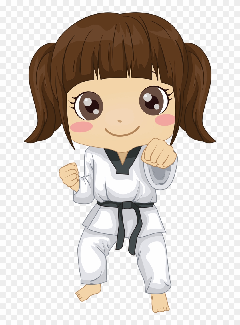 Little Dragons - Taekwondo Girl Clip Art - Png Download