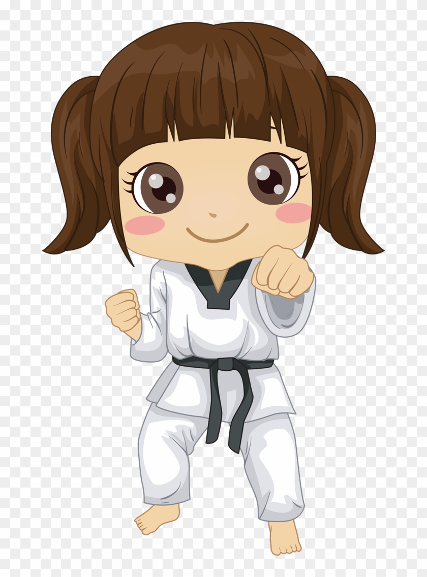 Little Dragons - Taekwondo Girl Clip Art - Png Download #3587290