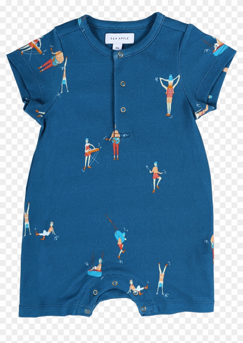 Sea Apple Let's Dance Blue Bubble Shorts Romper - Polo Shirt Clipart #3587495