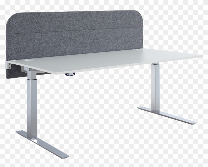 Cn Series Sitting/standing Table With Back Partition - Writing Desk Clipart
