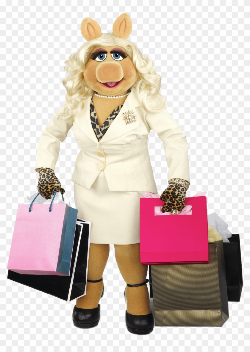 Miss Piggy Shopping - Miss Piggy Shopping Bags Clipart #3588742
