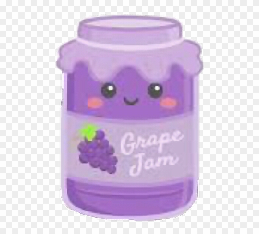 #cute #grape #jelly #jar #freetoedit - Jelly Jar With Face Clipart