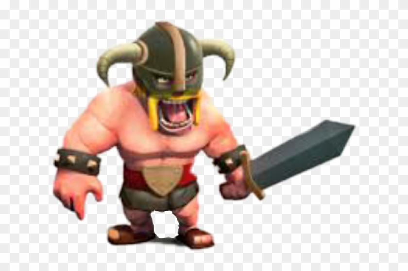 #barbarian #clash Of Clans #video Game #character #freetoedit - Barbarian Coc Lvl 8 Clipart #3589421