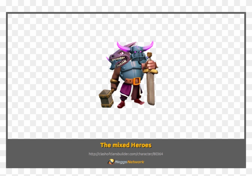 Pekka,dragon,hog Rider,magician,barbarian King Al In - Clash Of Clans Mixed Troops Clipart
