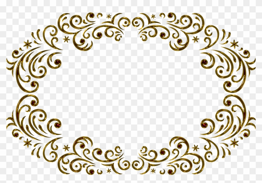 Rococo Vector - Золотистые Рамки Для Текста Png Clipart #3589769