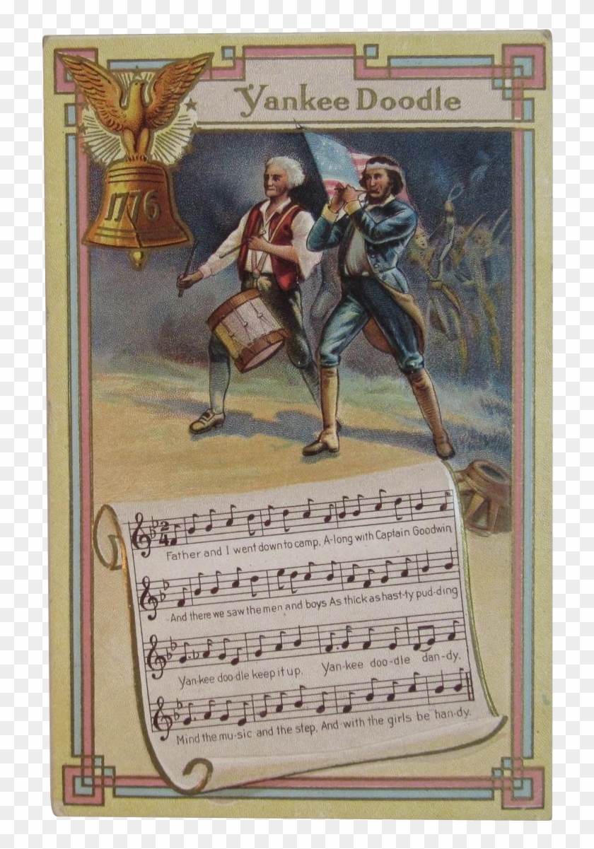 Yankee Doodle Song Lyrics And Music Patriotic Embossed - Middle Ages Clipart