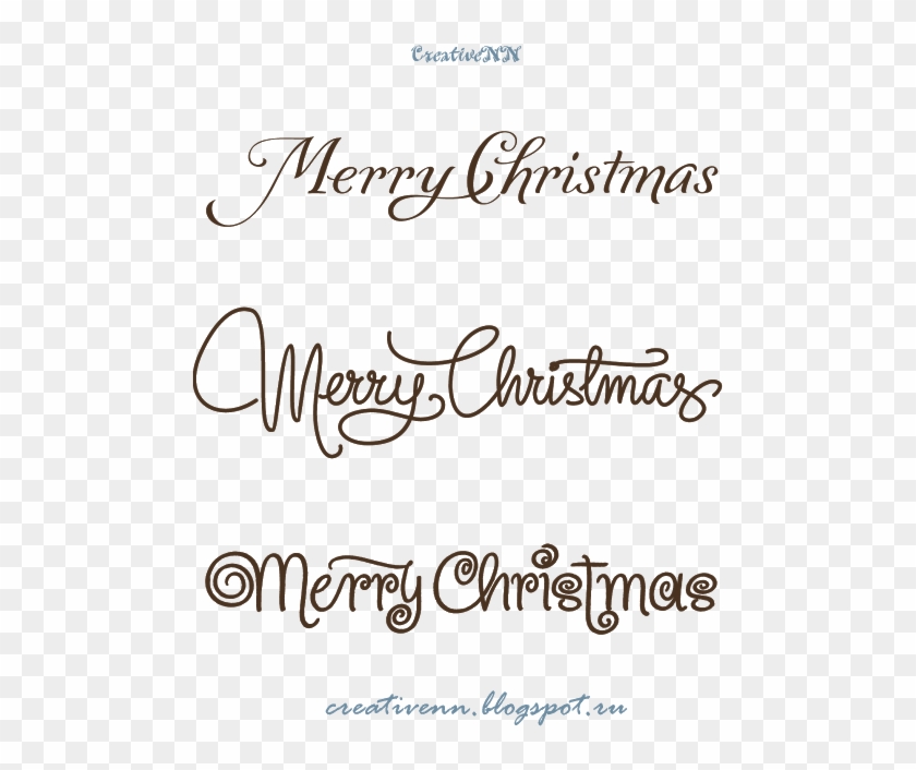 Free Digital Stamps - Handwriting Fonts Christmas Theme Clipart #3590095