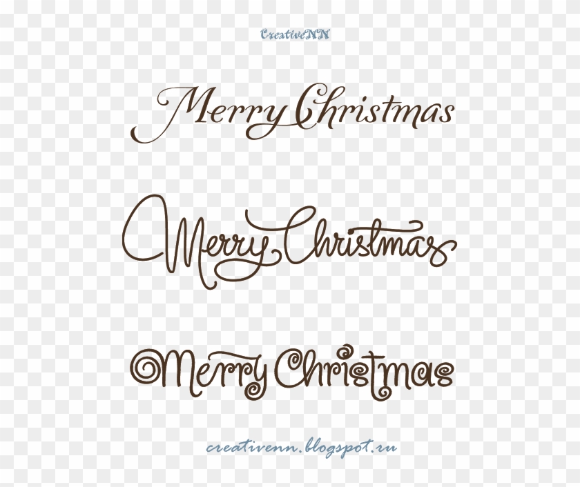 Free Digital Stamps - Handwriting Fonts Christmas Theme Clipart