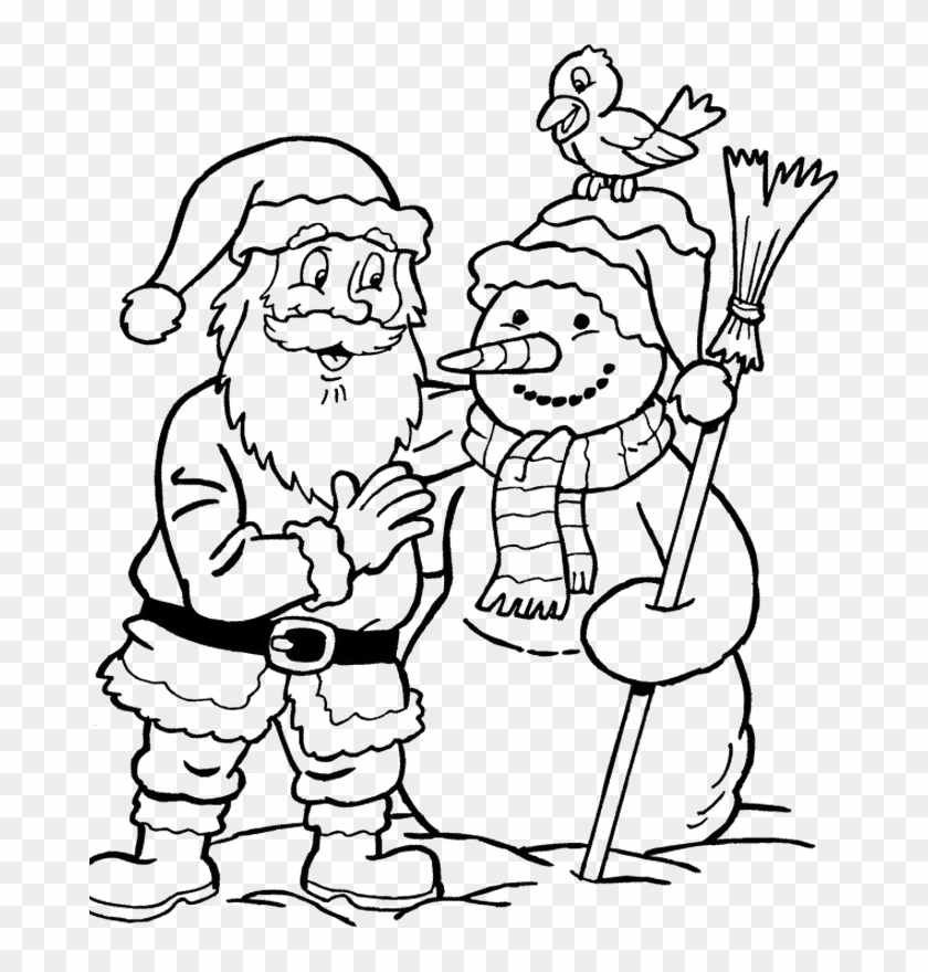 Merry Christmas Words Coloring Pages With Santa Claus - Santa Claus Christmas Coloring Pages Clipart #3590183