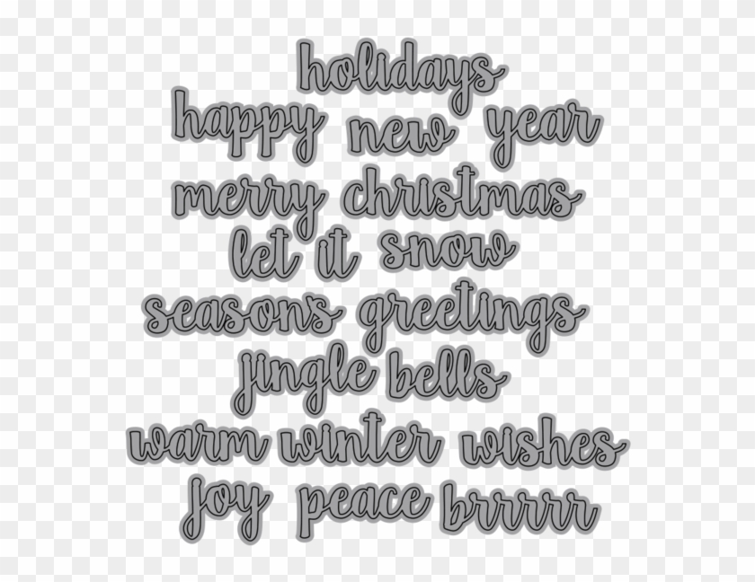 Words 5 - Winter Wishes - Calligraphy Clipart #3590253