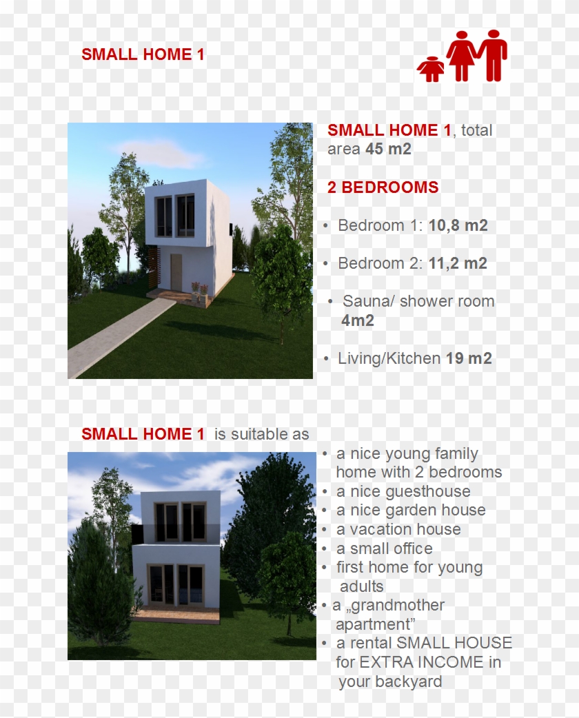 45m2 2 Bedroom House Clipart #3590763