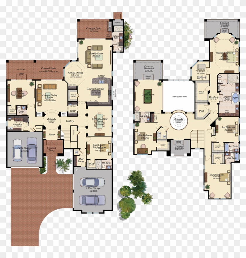 Florida House Plans, New House Plans, Dream House Plans, - Floor Plan Clipart