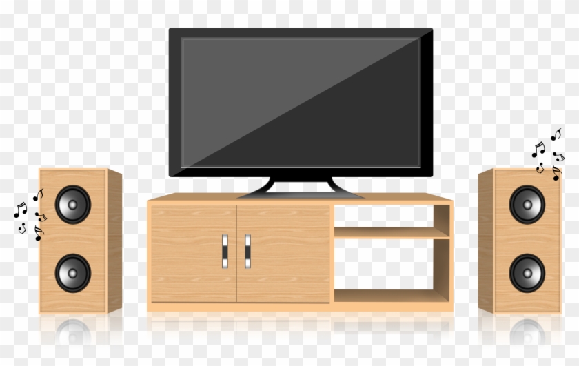 Household Goods Tv Speakers Table Png And Psd - Png ลำโพง Tv Clipart